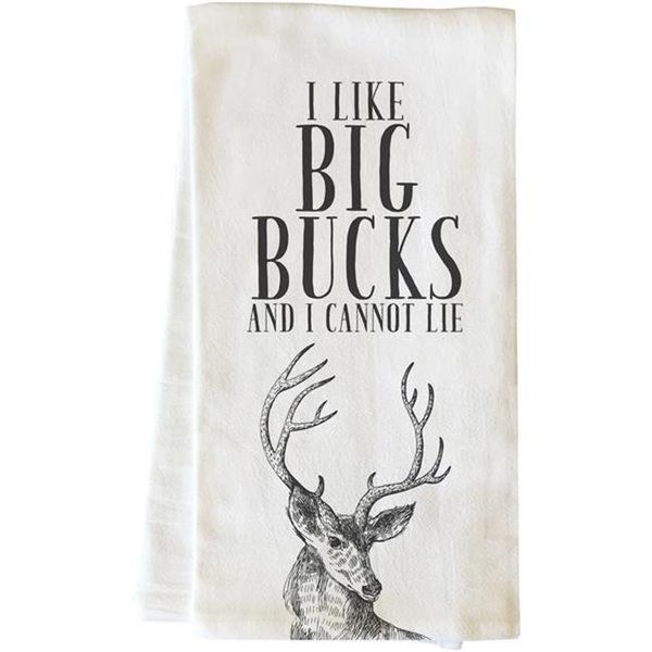 One Bella Casa One Bella Casa 82872TW Big Bucks Tea Towel - Black 82872TW